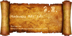 Hadnagy Máté névjegykártya